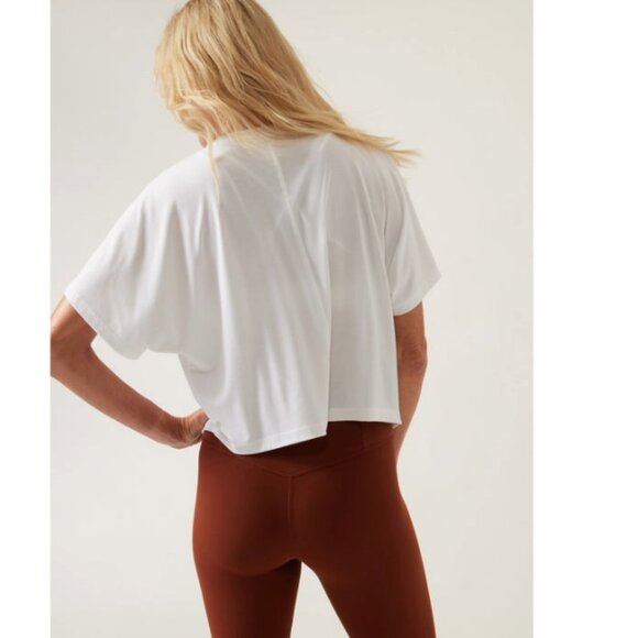Athleta | Elemental Cropped Tee In White - Picture 2 of 14